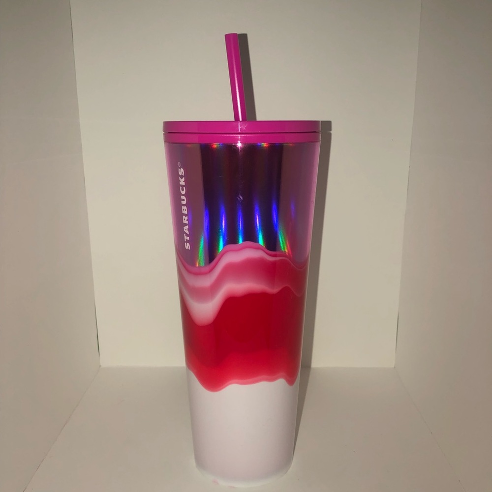 Starbucks Winter 2021 Collection Pink Holo Plastic Tumbler